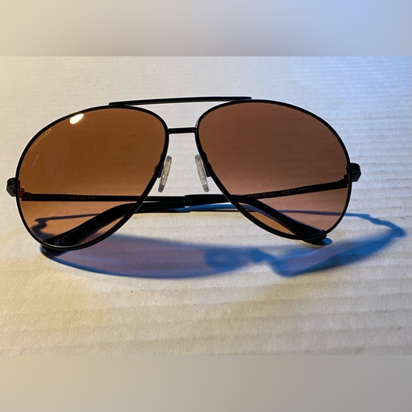 VTG SERENGETI Large Aviator 5222 PMB Rose Crystal Tone Sunglasses